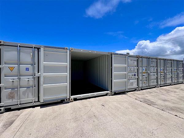 a row of easy access storage containers