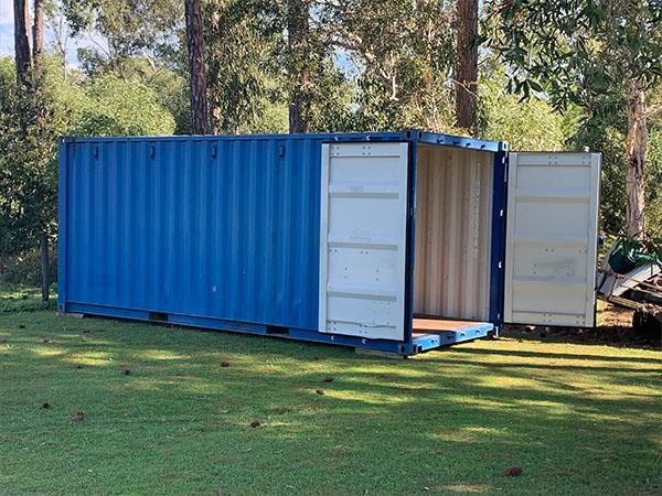 offsite storage container being kept on private property